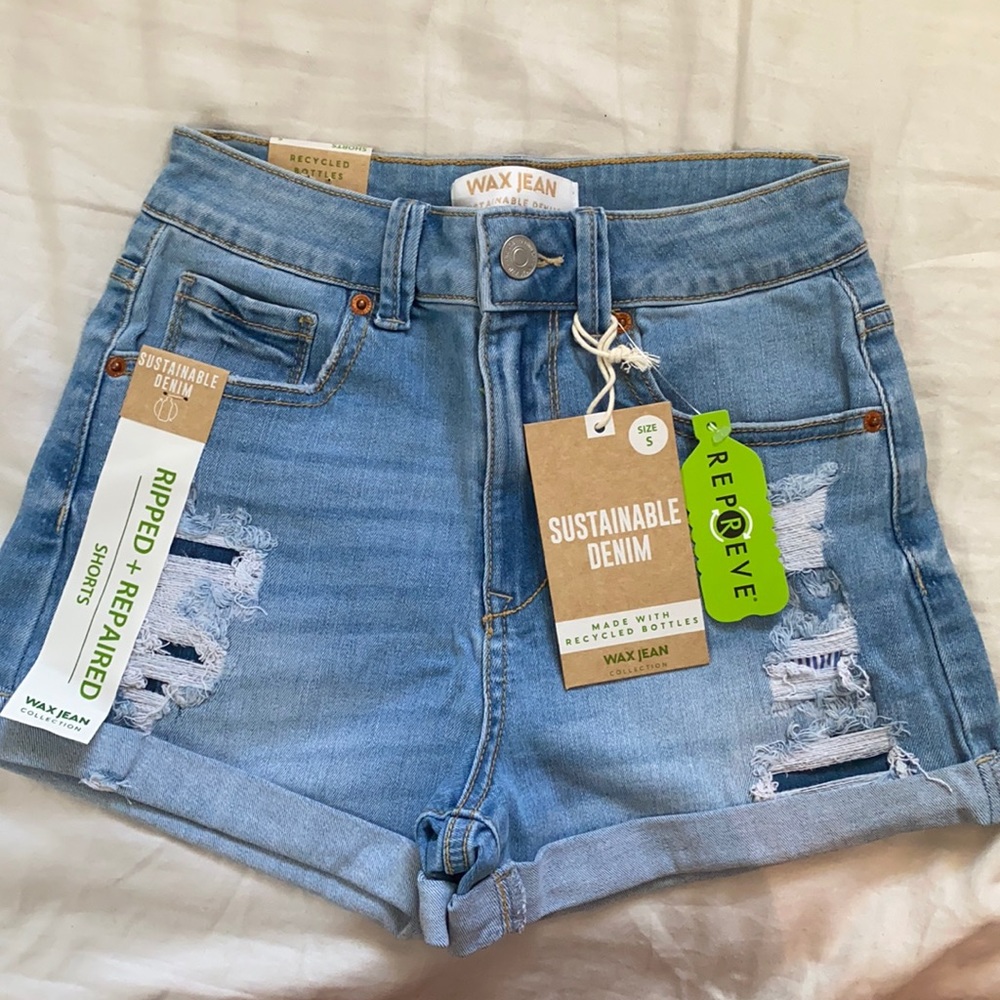 WaxJean Lightwashed denim shorts